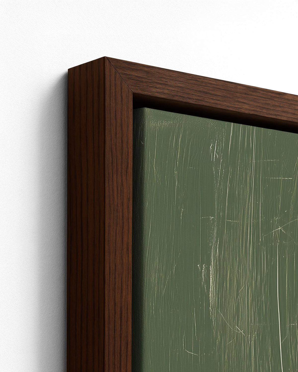Dominoes - Dark Wood Framed Canvas Detail
