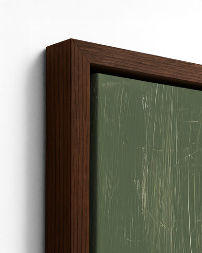 Dominoes - Dark Wood Framed Canvas Detail