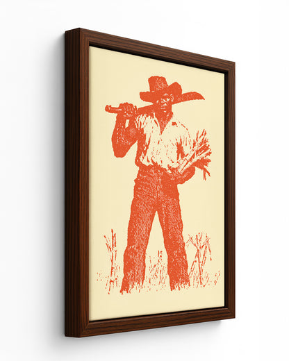 Cane Cutter - Black Framed Canvas