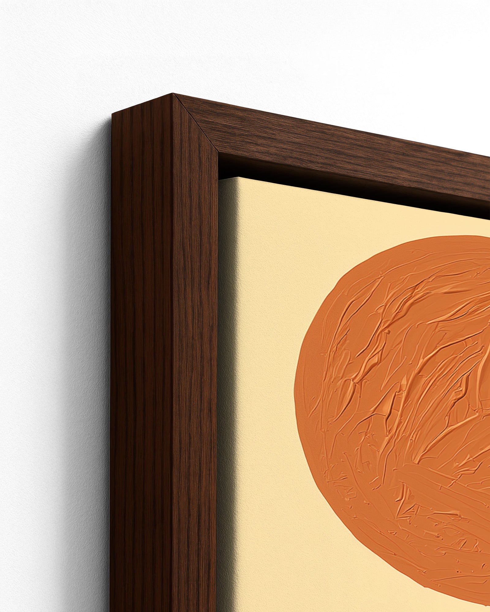 Callaloo Morning - Dark Wood Framed Canvas Detail