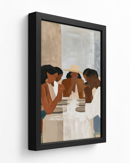 Say Grace - Black Framed Canvas