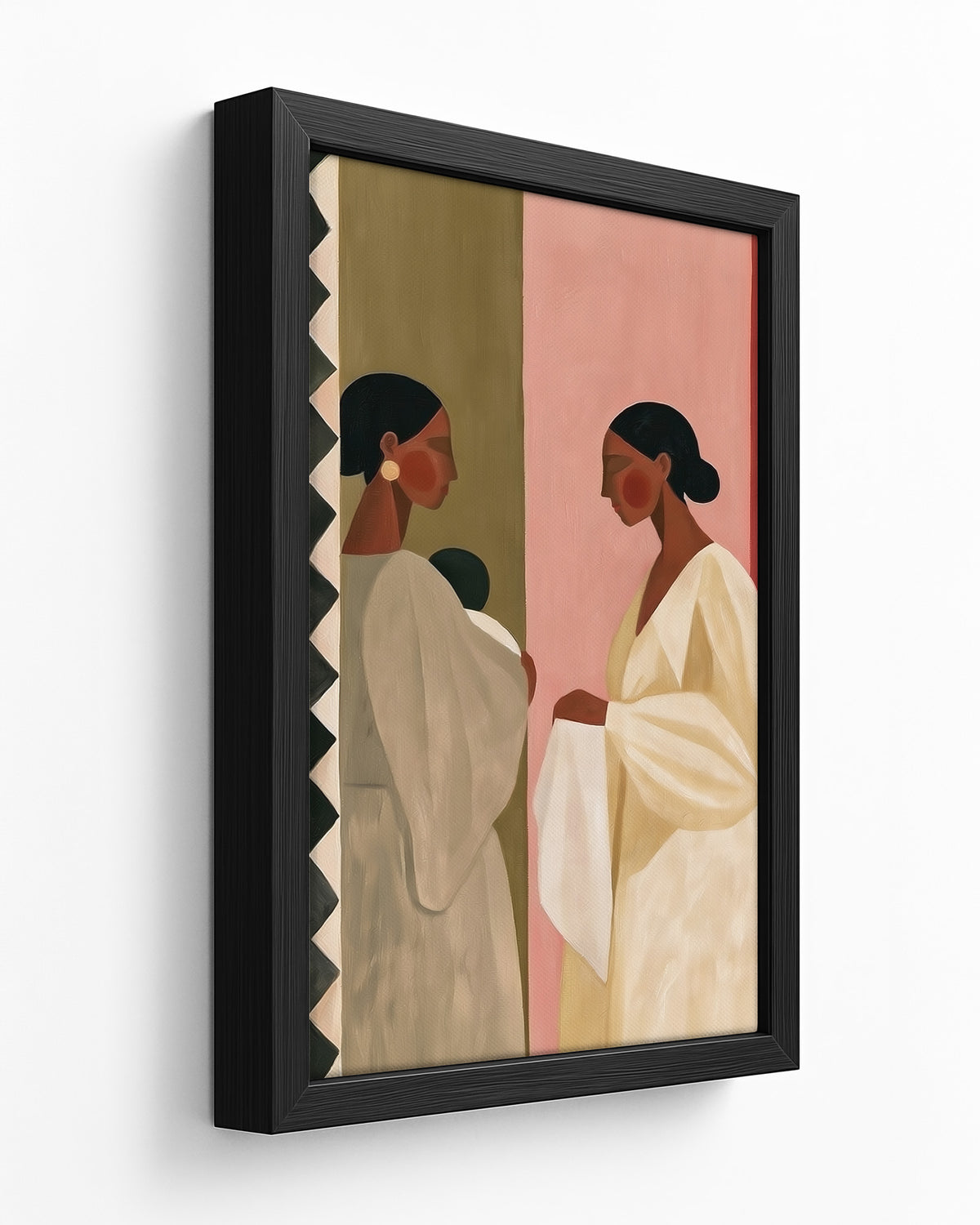 Woman to Woman - Black Framed Canvas