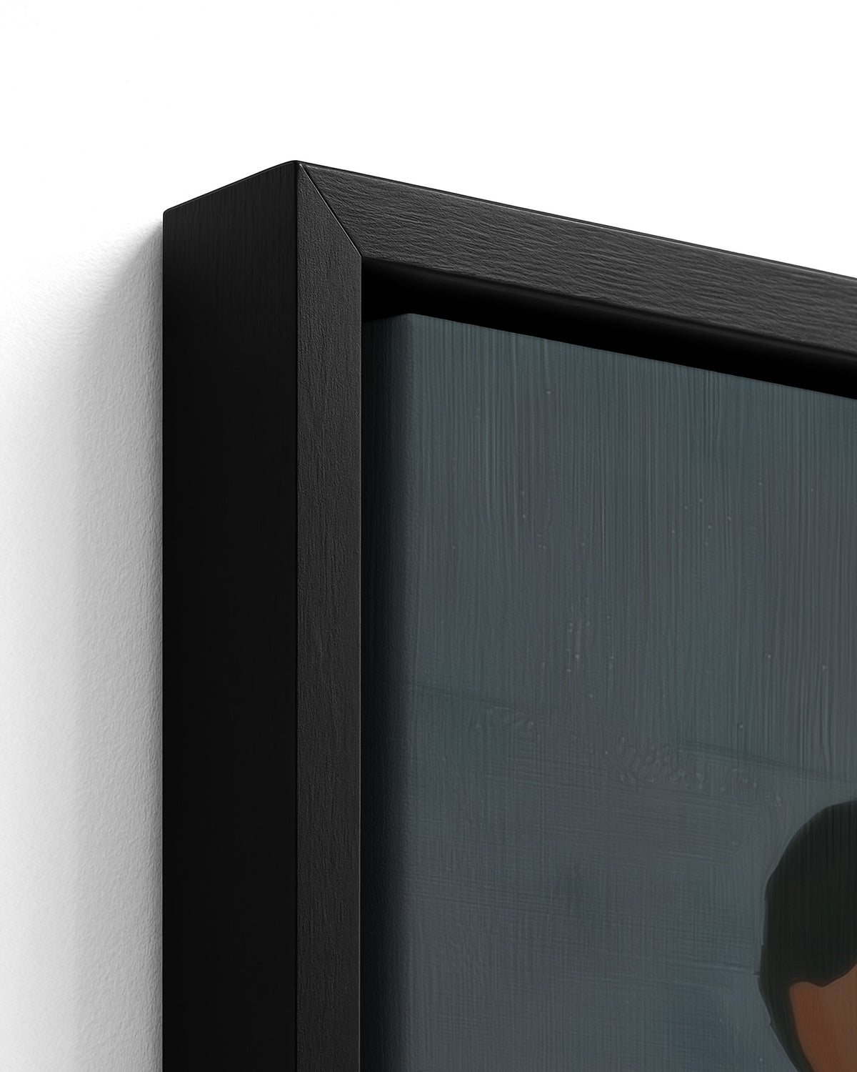 Wrapped Up - Black Framed Canvas Detail