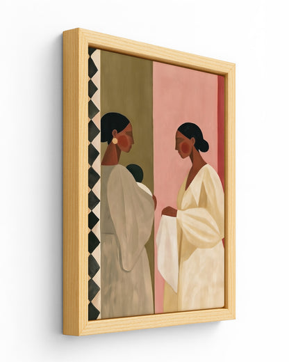 Woman to Woman - Wood Framed Canvas