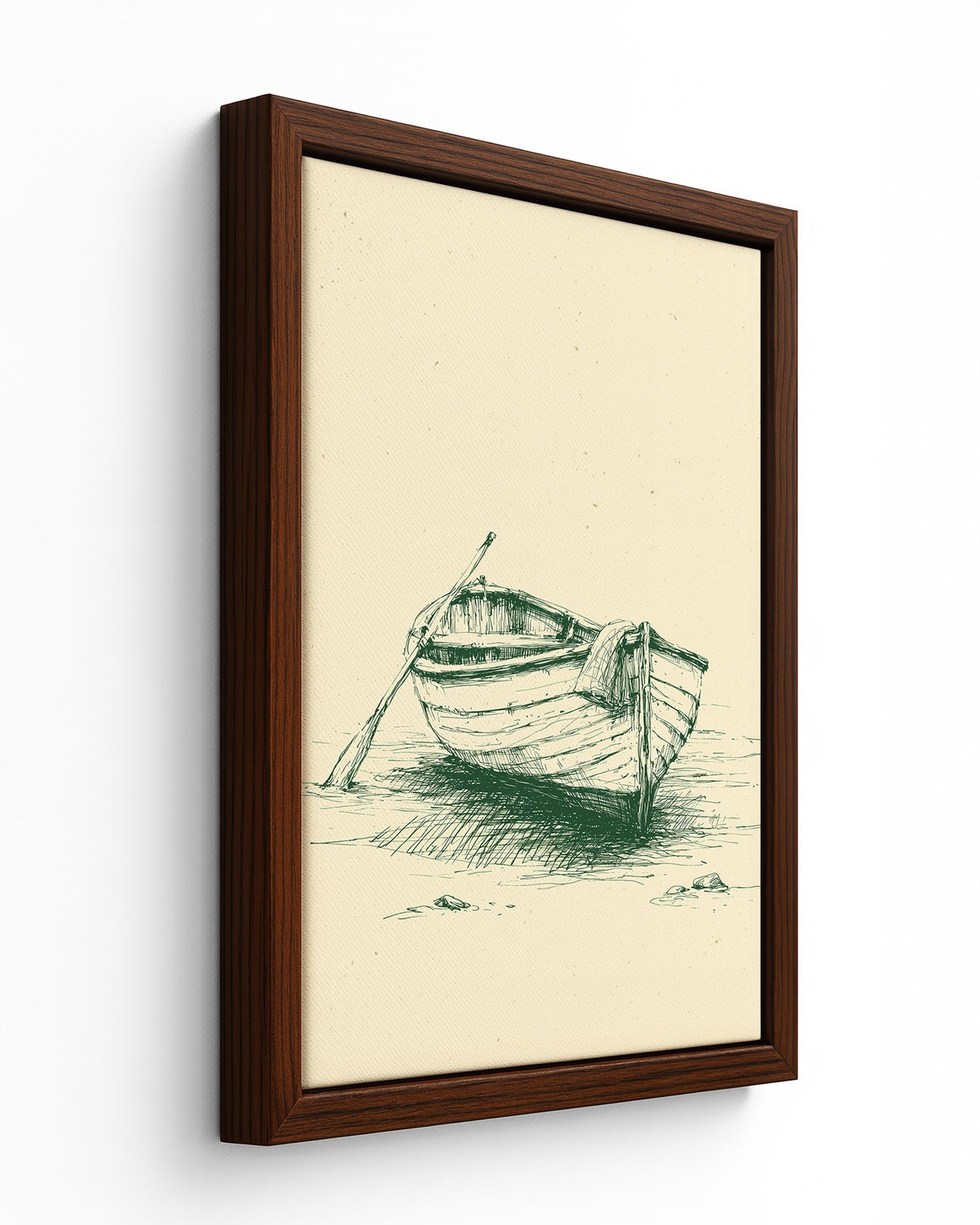 Quiet Harbour - Black Framed Canvas