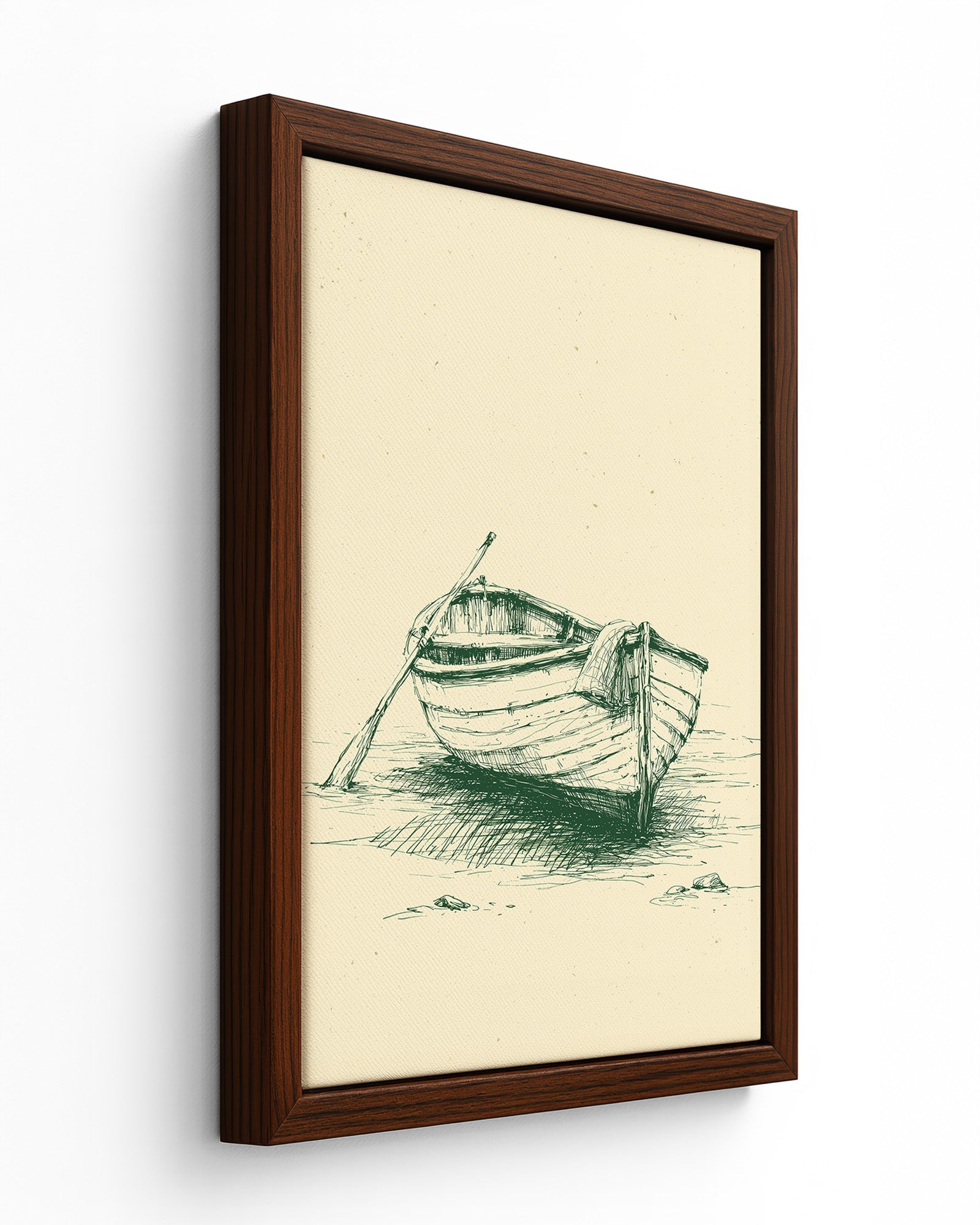 Quiet Harbour - Black Framed Canvas