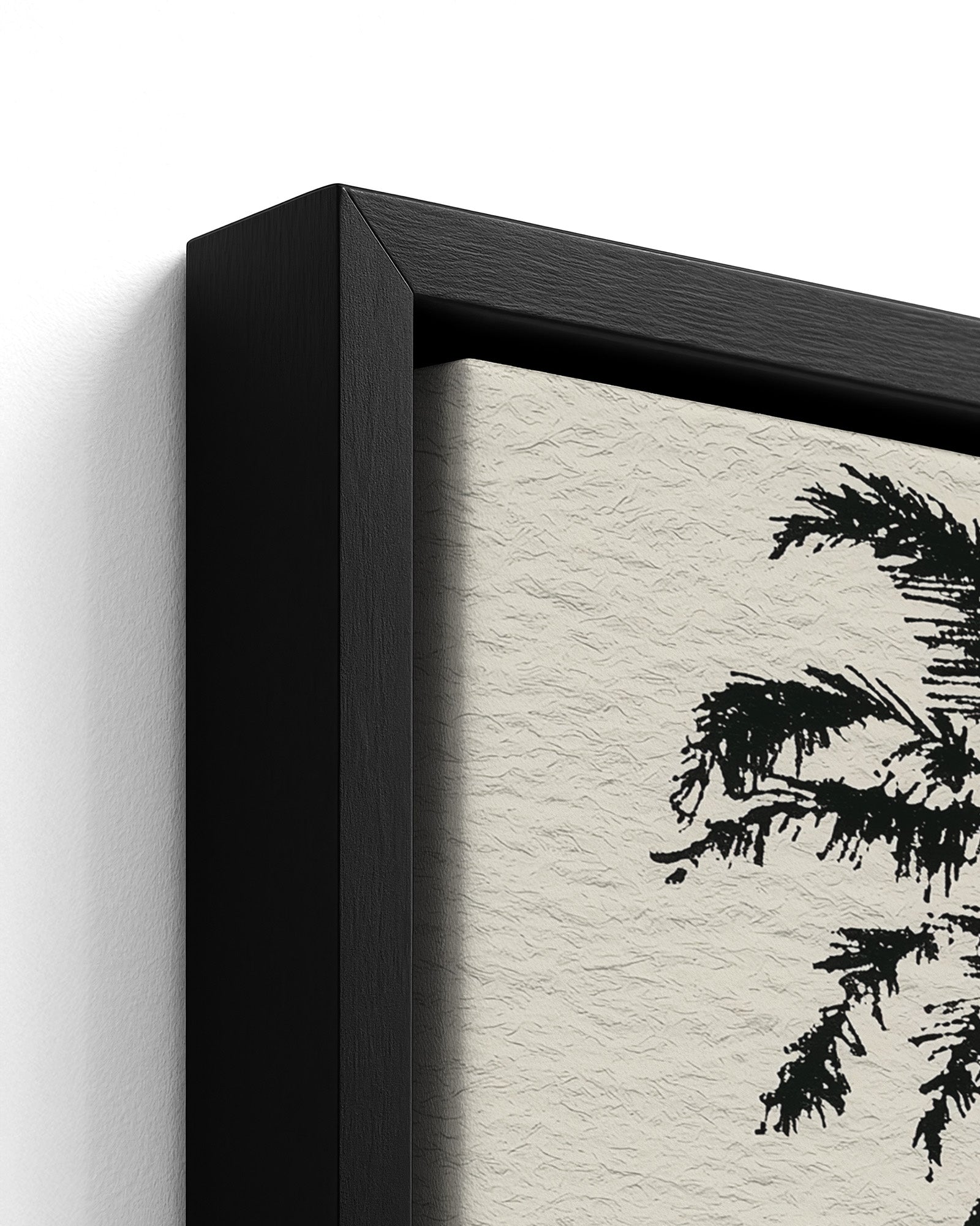 Barefoot Football - Black Framed Canvas Detail