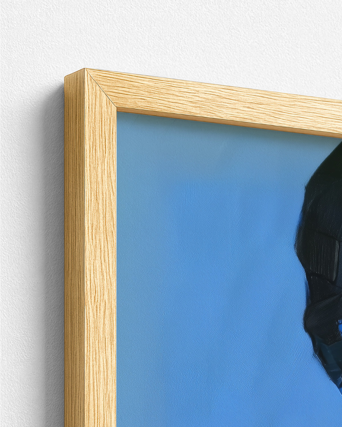 Tied in Blue - Wood Frame Detail
