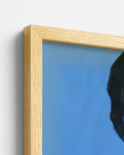 Tied in Blue - Wood Frame Detail
