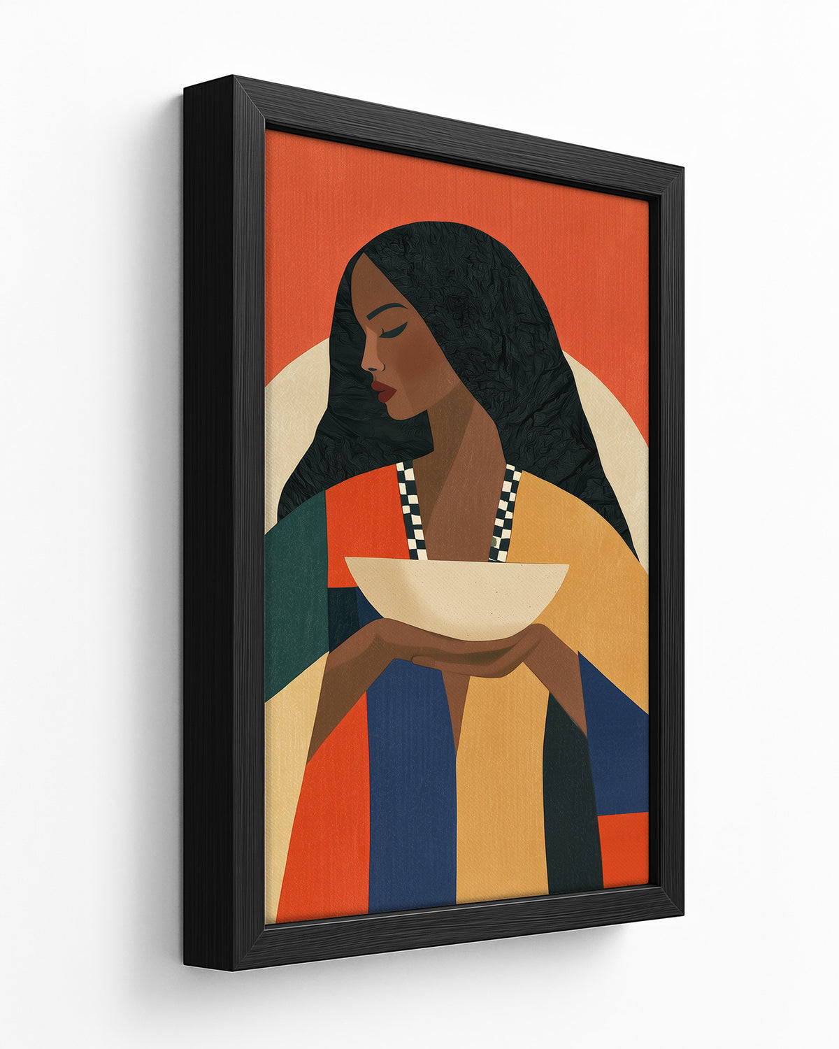 Serving - Black Framed Canvas
