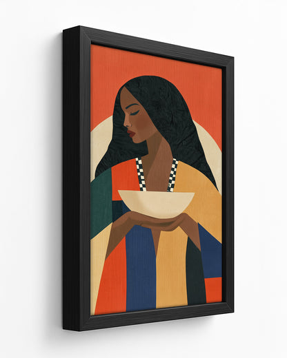 Serving - Black Framed Canvas