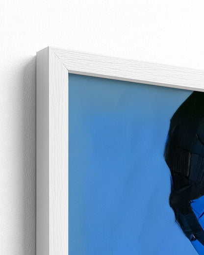 Tied in Blue - White Frame