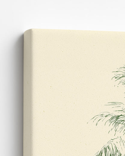 The Coconut Palm - Slim Canvas Detail