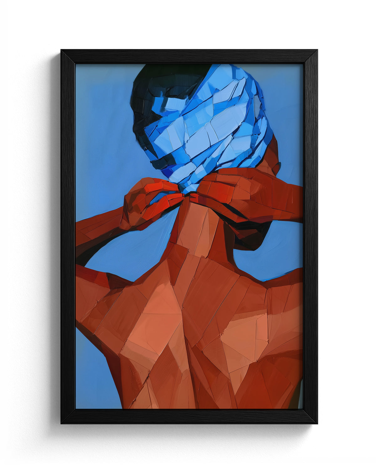 Tied in Blue - Black Frame Main