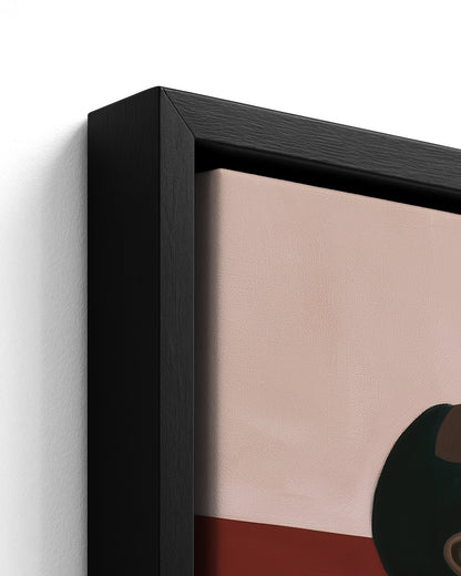Belly Full - Black Framed Canvas Detail