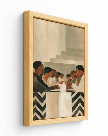 Before We Eat - Wood Framed Canvas