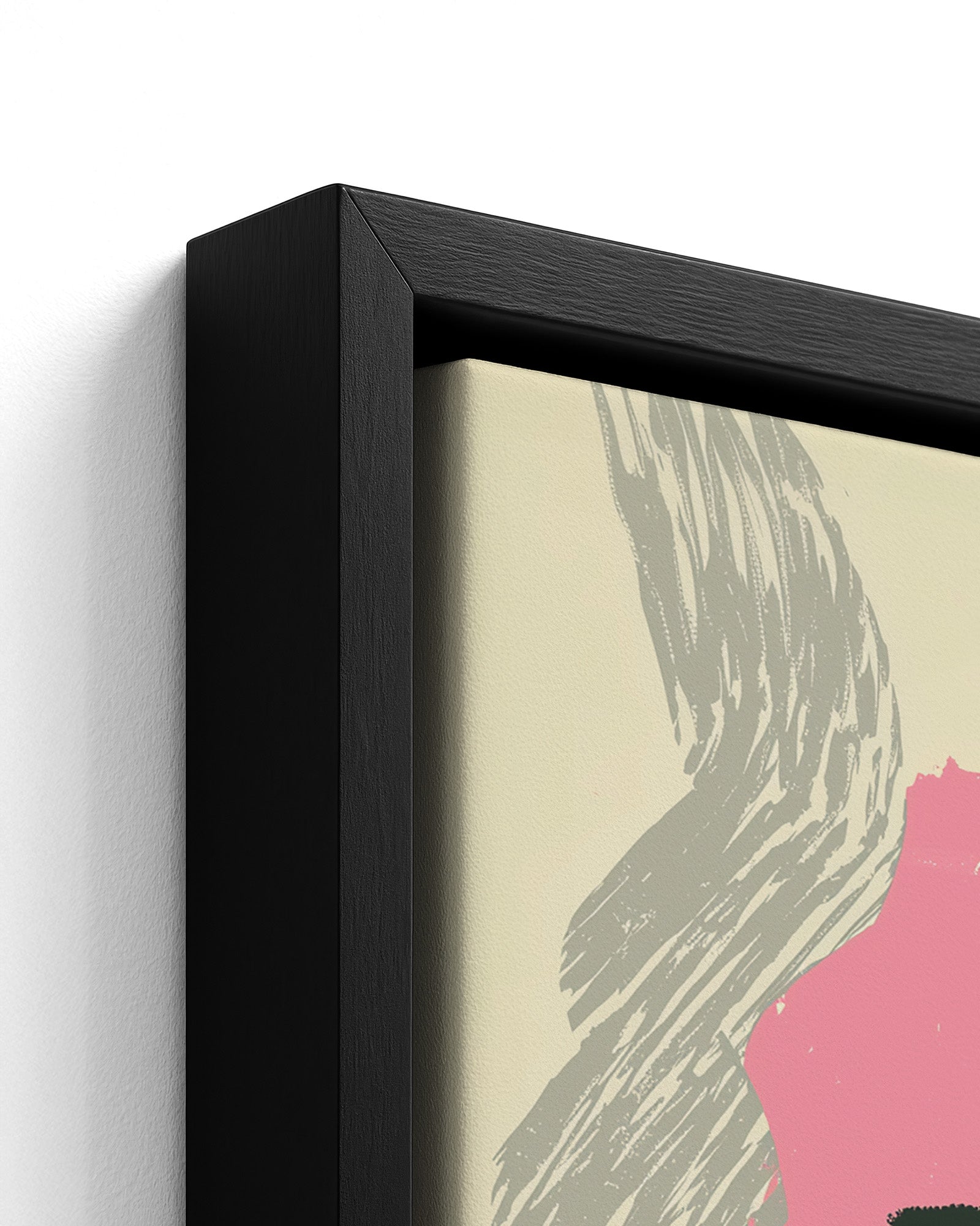 Roadside Fire - Black Framed Canvas Detail