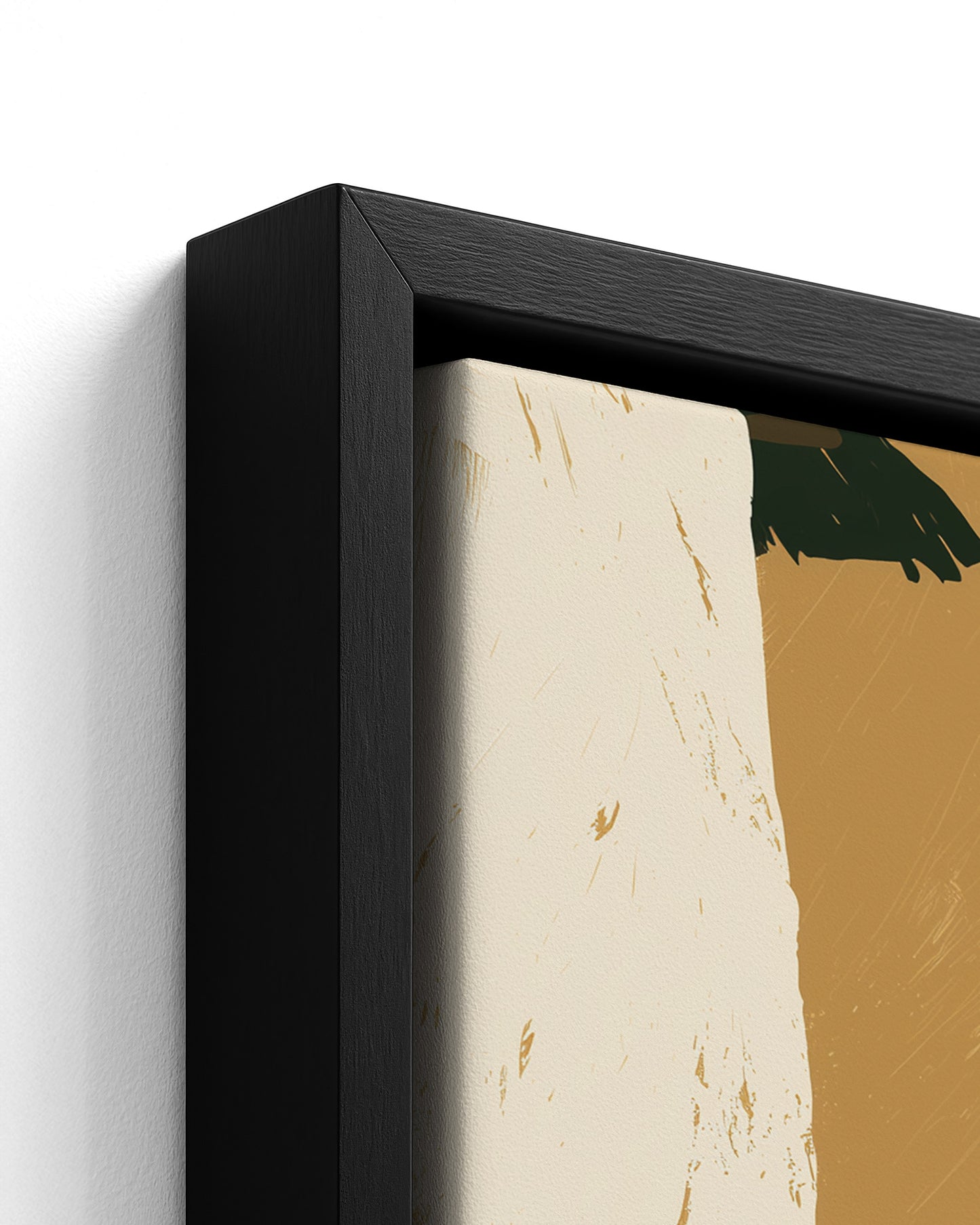 Blue Mountain Morning - Black Framed Canvas Detail