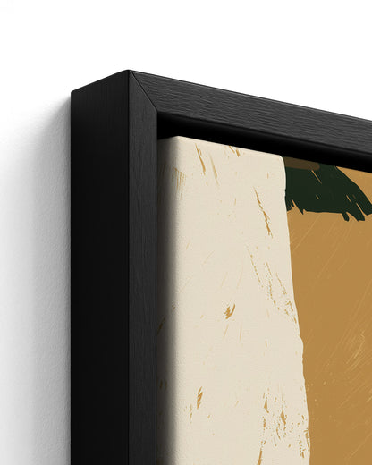 Blue Mountain Morning - Black Framed Canvas Detail