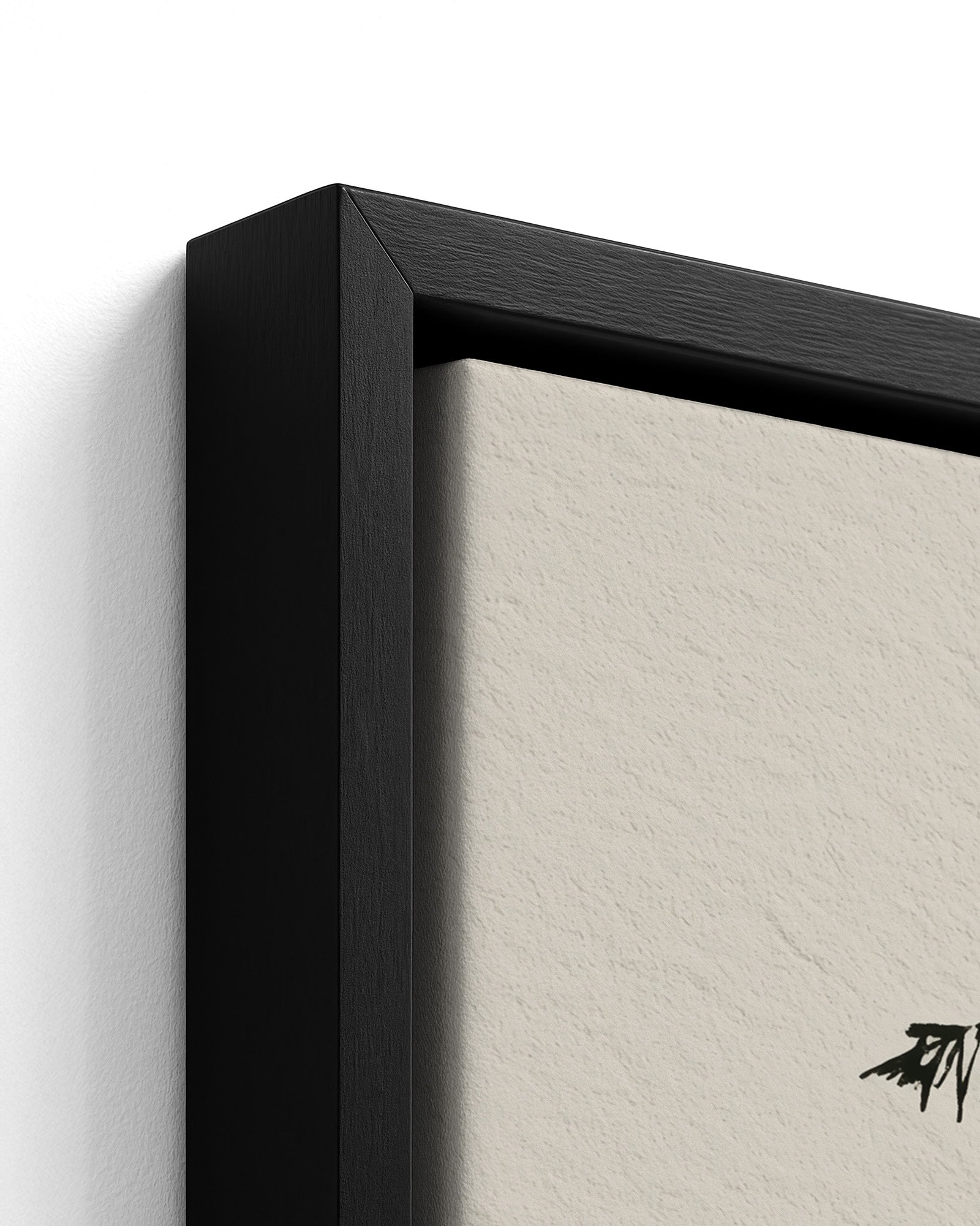 Island Goat - Black Framed Canvas Detail
