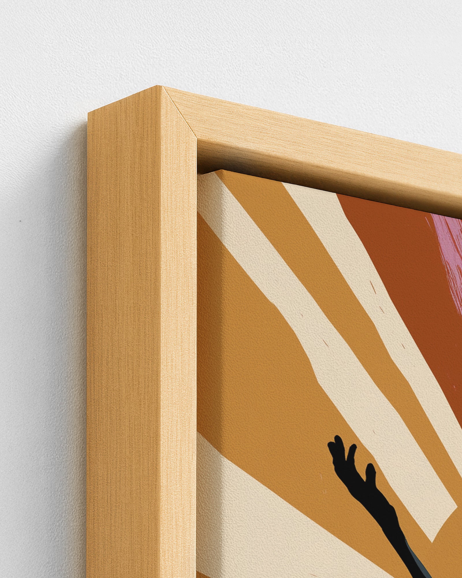 Give Thanks - Wood Framed Canvas Detail