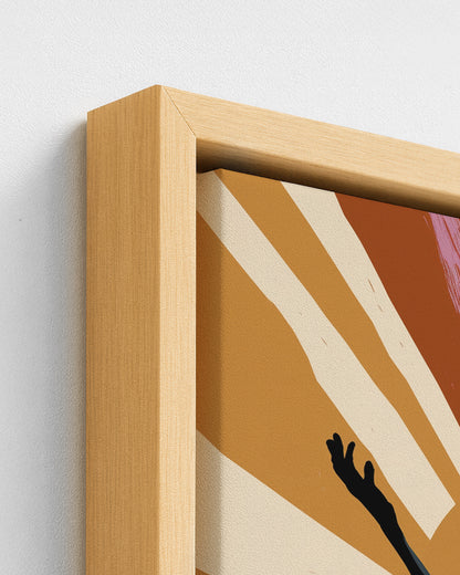 Give Thanks - Wood Framed Canvas Detail