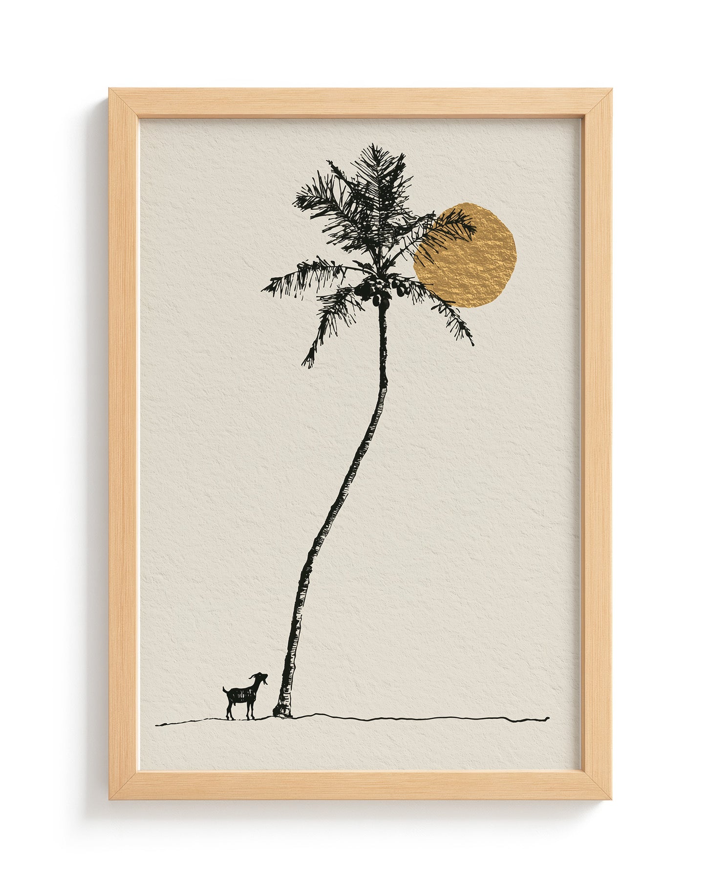 Island Goat - Wood Frame