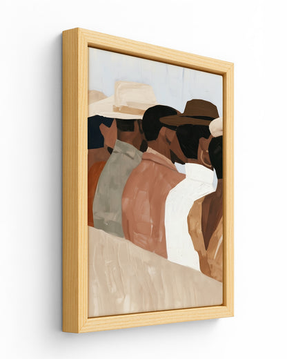 The Back Row - Wood Framed Canvas