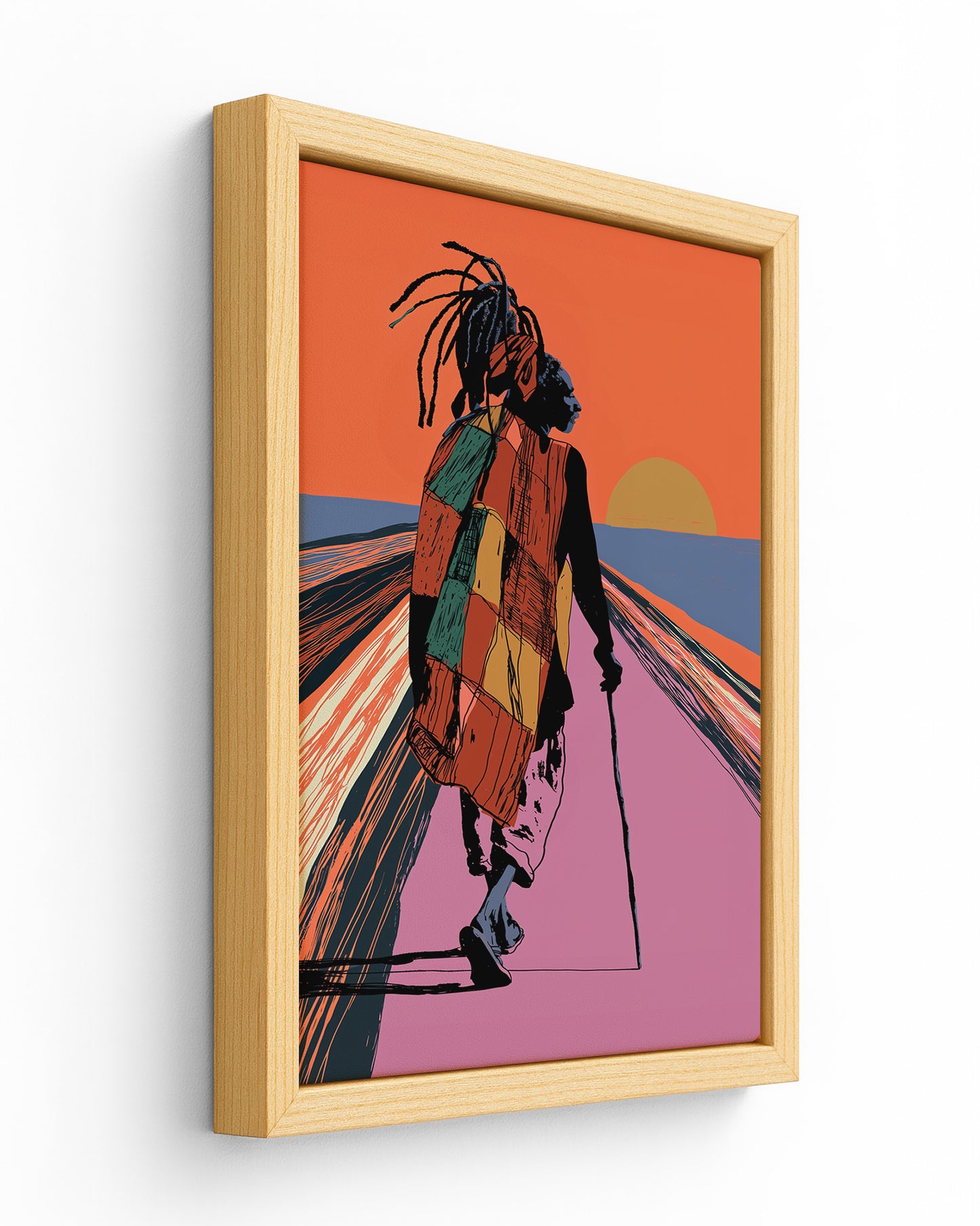 The Long Road Home - Wood Framed Canvas