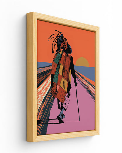 The Long Road Home - Wood Framed Canvas