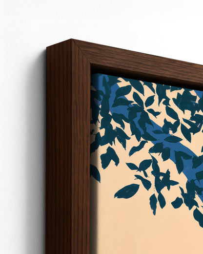 The Drum Keeper - Dark Wood Framed Canvas Detail