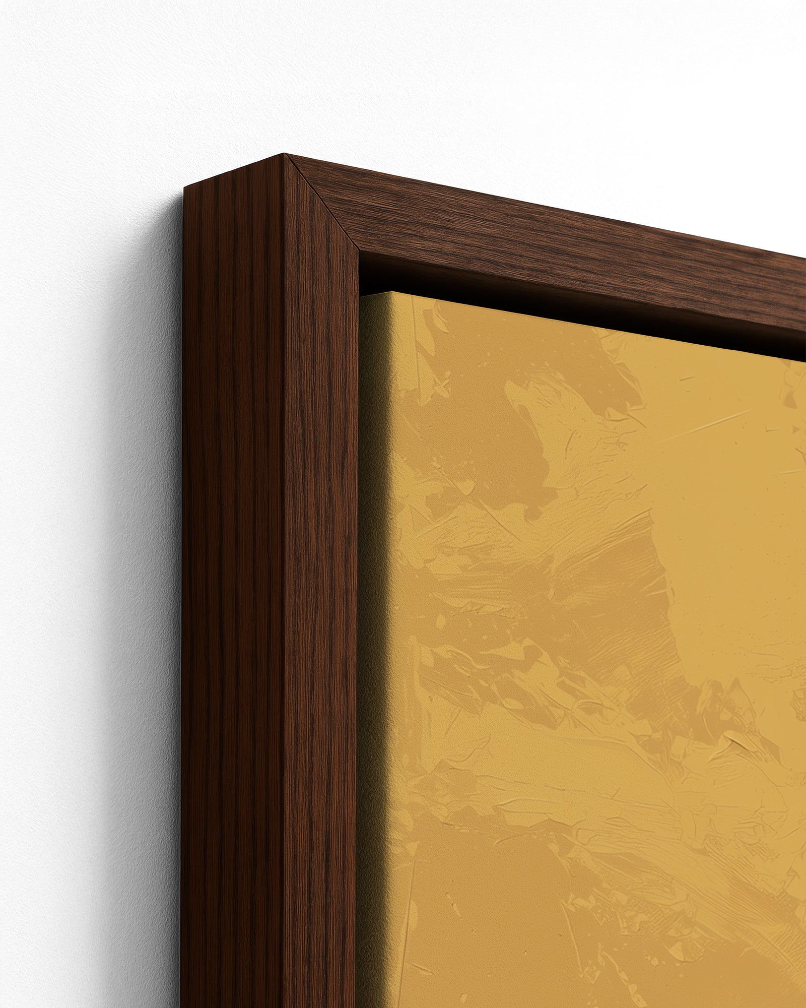 Sunday Walk - Dark Wood Framed Canvas Detail