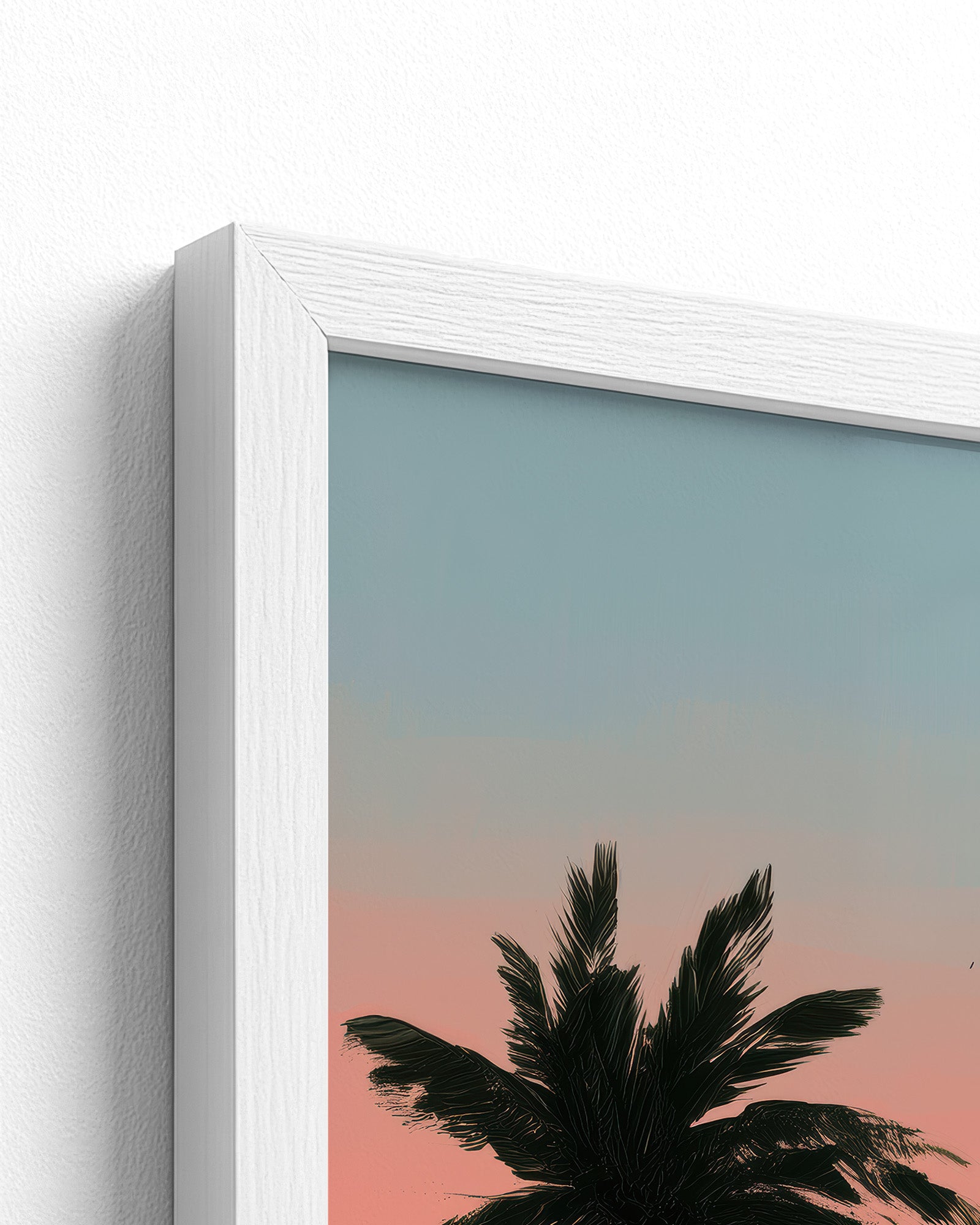 Salted Sunfall white frame corner detail