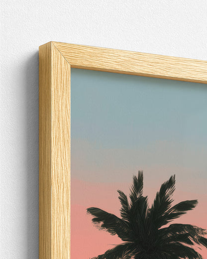 Salted Sunfall wood frame corner detail